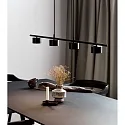 Nordlux LED Pendant luminaire CLYDE bar, 4 flames, 4x 5W, 2700K, 4x 350lm, IP20, 3-Step MOODMAKER, black