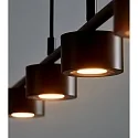 Nordlux LED Pendant luminaire CLYDE bar, 4 flames, 4x 5W, 2700K, 4x 350lm, IP20, 3-Step MOODMAKER, black
