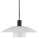 Nordlux Pendelarmatuur VERONA E27 IP20, opaalwit, zwart, zwart mat 