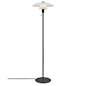 Staande lamp VERONA E27 IP20, opaalwit, zwart, zwart mat 