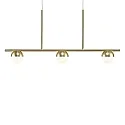 Pendelarmatuur CONTINA 3-vlams G9 IP20, glanzend, messing, opaalwit, zwart, wit 