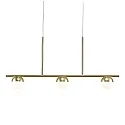 Nordlux Pendelarmatuur CONTINA 3-vlams G9 IP20, glanzend, messing, opaalwit, zwart, wit 