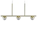 Nordlux Pendelarmatuur CONTINA 3-vlams G9 IP20, glanzend, messing, opaalwit, zwart, wit 