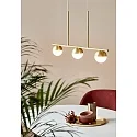 Nordlux Pendelarmatuur CONTINA 3-vlams G9 IP20, glanzend, messing, opaalwit, zwart, wit 