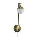 Nordlux Wandarmatuur CONTINA G9 IP20, glanzend, messing, opaalwit, wit 