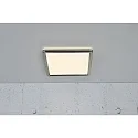 Nordlux LED Ceiling luminaire OJA SQUARE 29, 14,5W, 3000/4000K, 1600lm, IP20, ring white and brushed nickel