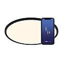 Plafondarmatuur OJA SMART 60 Tunable White, Bluetooth aanstuurbaar IP20, zwart mat dimbaar