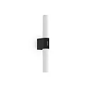 Spiegelarmatuur HELVA DOUBLE BASIC LED IP44, zwart mat 