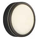 Wandarmatuur voor buitenshuis AVA SMART LIGHT rond, programmeerbaar IP54, zwart mat dimbaar