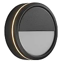 Wandarmatuur voor buitenshuis AVA SMART LIGHT rond, programmeerbaar IP54, zwart mat dimbaar