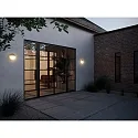 Wandarmatuur voor buitenshuis AVA SMART LIGHT rond, programmeerbaar IP54, zwart mat dimbaar