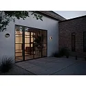 Wandarmatuur voor buitenshuis AVA SMART LIGHT rond, programmeerbaar IP54, zwart mat dimbaar