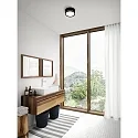 Wandarmatuur voor buitenshuis AVA SMART LIGHT rond, programmeerbaar IP54, zwart mat dimbaar