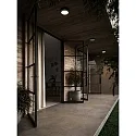 Wandarmatuur voor buitenshuis AVA SMART LIGHT rond, programmeerbaar IP54, zwart mat dimbaar