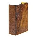 Wandarmatuur voor buitenshuis FOLD 10 up down, hoekig, instelbaar, schakelbaar IP54, corten (staal) 