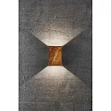 Wandarmatuur voor buitenshuis FOLD 10 up down, hoekig, instelbaar, schakelbaar IP54, corten (staal) 