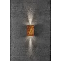 Wandarmatuur voor buitenshuis FOLD 10 up down, hoekig, instelbaar, schakelbaar IP54, corten (staal) 