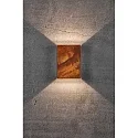 Nordlux Wandarmatuur voor buitenshuis FOLD 15 LED up down, hoekig, instelbaar, schakelbaar IP54, corten (staal), mat 