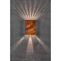 Nordlux Wandarmatuur voor buitenshuis FOLD 15 LED up down, hoekig, instelbaar, schakelbaar IP54, corten (staal), mat 