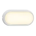LED Outdoor Wall luminiare CUBA ENERGY, oval, 7W, 3000K, 700lm, IP54, white, glass opal white