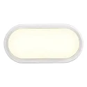 Nordlux LED Outdoor Wall luminaire CUBA BRIGHT, oval, 14W, 3000K, 1600lm, IP54, white, glass opal white