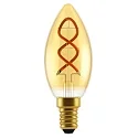 Filamentlamp kaarsvorm SPIRAL DECO C35 E14 2,5W 136lm 2000K CRI 80 dimbaar, goud dimbaar