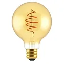 LED Filament light bulb DECO SPIRAL Globe, E27, 5W, 2000K, 250lm, glass gold, dimmable