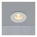 Nordlux downlight STARKE round IP20, glossy, white dimmable