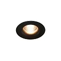 Nordlux downlight STARKE round IP20, glossy, black dimmable