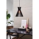 Pendant luminaire GROA 35, E27, black