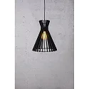 Pendant luminaire GROA 35, E27, black