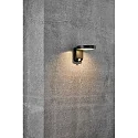 Nordlux Wandlamp op zonne-energie RICA ROUND rond, met bewegingsmelder IP44, zwart 