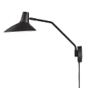 Wandarmatuur DARCI draaibaar, roteerbaar E14 IP20, glanzend, zwart 