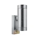 Nordlux outdoor wall luminaire TIN MAXI DOUBLE SENSOR with sensor GU10 IP54, galvanised dimmable