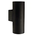 Wandarmatuur voor buitenshuis TIN MAXI up down GU10 IP54, helder, zwart 