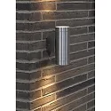 Nordlux Wandarmatuur voor buitenshuis TIN MAXI up down GU10 IP54, aluminium, helder 