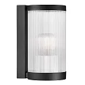 Wandarmatuur voor buitenshuis COUPAR met diffuser E27 IP54, zwart mat dimbaar