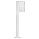 Staande armatuur voor buiten COUPAR met diffuser E27 IP54, wit mat dimbaar