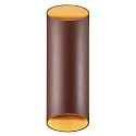 Nordlux Wandarmatuur voor buitenshuis NICO ROUND 22 up down, cilindrisch GU10 IP54, roest dimbaar