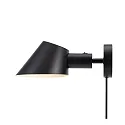 Wandarmatuur STAY SHORT E27 IP20, zwart 