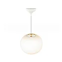 design for the people by Nordlux pendant luminaire NAVONE 30 E27 IP20, brushed brass, opal white 