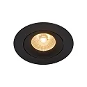 Downlight ALIKI IP44, zwart mat dimbaar