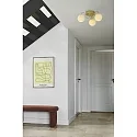 Nordlux ceiling luminaire FRANCA E14 IP20, glossy, brass, white dimmable