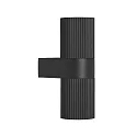 Wandarmatuur voor buitenshuis KYKLOP RIPPLE WL up / down, cilindrisch, met Lamphouder GU10 IP54, zwart mat