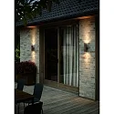 Nordlux outdoor wall luminaire KYKLOP RIPPLE WL up / down, cylindrical, with lamp socket GU10 IP54, mat, rust