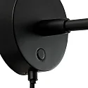 Wandarmatuur DARCI SHORT draaibaar, roteerbaar E14 IP20, zwart 