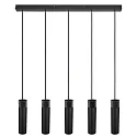 Nordlux pendant luminaire TILO 5 flames, round GU10 IP20, black dimmable