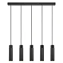 Nordlux pendant luminaire TILO 5 flames, round GU10 IP20, black dimmable