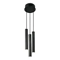 Pendelarmatuur VICO 3-vlams GU10 IP20, zwart dimbaar