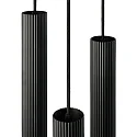 Nordlux Pendelarmatuur VICO 3-vlams GU10 IP20, zwart dimbaar